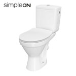 Cersanit CERSANIA WC MISA STOJACA, Simple On + sedátko SLIM duroplast, zadný odpad 3/6 l, biele keramické K11-2340