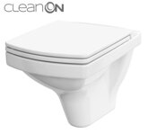 Cersanit EASY WC MISA ZÁVESNÁ Clean On + SEDÁTKO SLIM DUROPLAST odnímateľné, biele K701-144