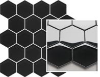 Paradyz Univerzálna MOZAIKA NERO HEXAGON 22X25,5 mozaika