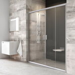 Ravak SPRCHOVÉ DVERE BLDP4-180 satin + transparent 0YVY0U00Z1