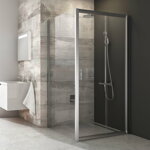 Ravak SPRCHOVÁ PEVNÁ STENA BLPS-80 satin + transparent ku sprchovým dverám 9BH40U00Z1