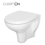 Cersanit ARTECO WC MISA ZÁVESNÁ Clean On + SEDÁTKO SLIM DUROPLAST odnímateľné, biele S701-178