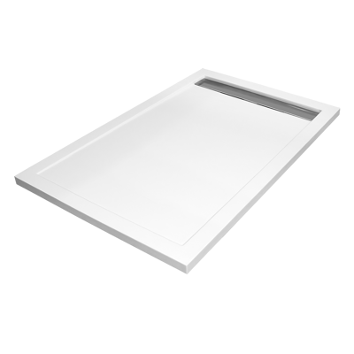Aquatek LEVEL OBDĹŽNIKOVÁ SPRCHOVÁ VANIČKA 120x80 biela z liateho mramoru