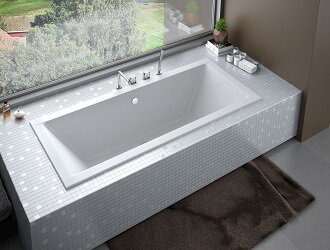 Besco QUADRO SLIM 190 VAŇA OBDĹŽNIKOVÁ 190x90, biela sanitárny akrylát WAQ-190-SL