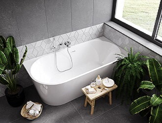 Besco ZOYA 170 VAŇA VOĽNE STOJACA 170x80 pravá, biela sanitárny akrylát WAS-170-ZP