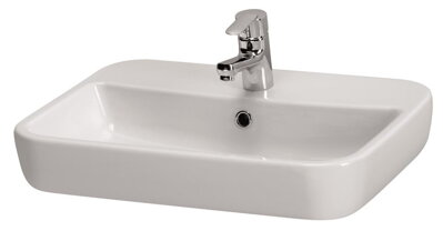 Cersanit CASPIA UMÝVADLO NA DOSKU 60 cm, biele keramické K11-0095