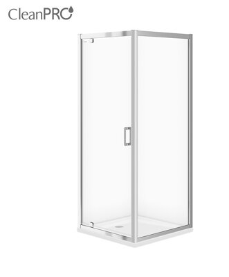 Cersanit ARTECO ŠTVORCOVÝ SPRCHOVÝ KÚT 80x80, chróm, sklo číre S157-009