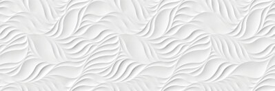 Cifre Ceramica GLACIAR LEAVES WHITE BRILLO REKT. 30x90 obklad