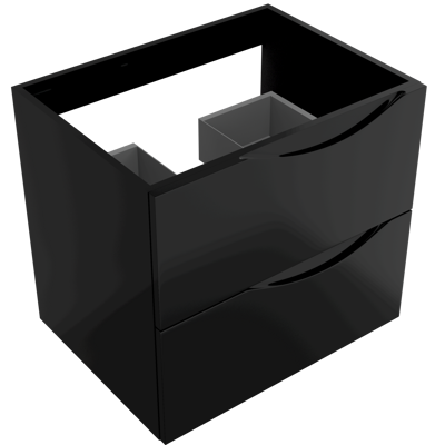 LaVita KOLORADO BLACK LESK 60 SKRINKA POD UMÝVADLO 60 cm, čierna lesklá