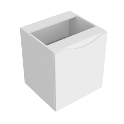 LaVita KOLORADO WHITE SKRINKA S KOŠOM 50,5 cm, biela lesklá