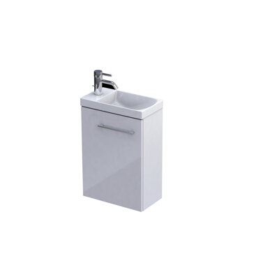 Oristo GEO SKRINKA S UMÝVADLOM 40 cm, biela lesklá KI01-ZD1D-40-1 sklad:TEXTILNÁ