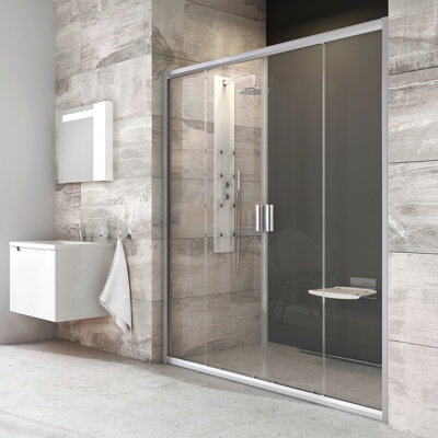 Ravak SPRCHOVÉ DVERE BLDP4-180 satin + transparent 0YVY0U00Z1