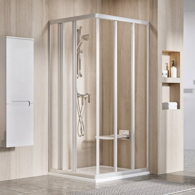 Ravak SPRCHOVÝ KÚT ASRV3-90 198 satin + transparent 15V70UR2Z1