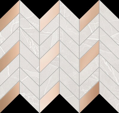 Domino BASTILLE WHITE 24,6x29,8 mozaika