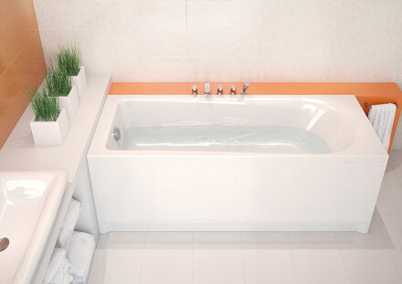 Cersanit FLAVIA 140x70 VAŇA OBDĹŽNIKOVÁ akrylátová + nožičky, biela S301-104
