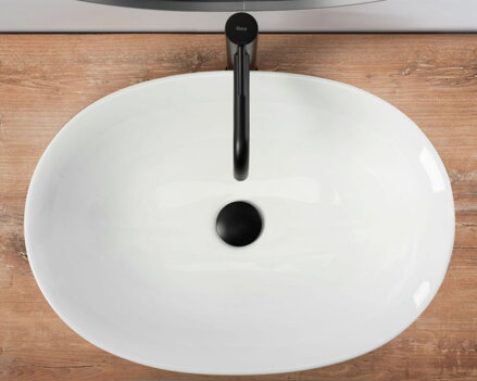 Rea ROMA UMÝVADLO NA DOSKU, 56 cm, biele keramické REA-U5600
