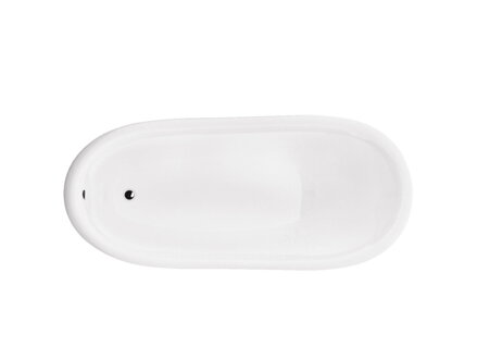 Besco OTYLIA 160 VAŇA VOĽNE STOJACA 160x77, biela sanitárny akryl, nohy biele WKO-160W+BI