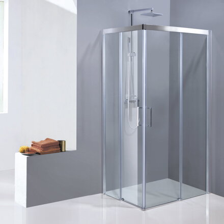 Aquatek DYNAMIC R4 OBDĹŽNIKOVÝ SPRCHOVÝ KÚT 90x72, pravý, sklo grapé