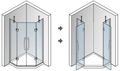 Aquatek EXTRA P4 PÄŤUHOLNÍKOVÝ SPRCHOVÝ KÚT 90x90, sklo číre