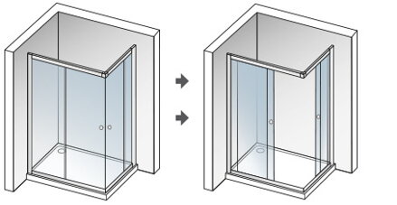 Aquatek FAMILY R4 OBDĹŽNIKOVÝ SPRCHOVÝ KÚT 90x70, sklo grapé