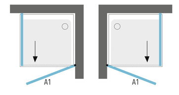Aquatek GLASS A1 ŠTVORCOVÝ SPRCHOVÝ KÚT 80x80, sklo frost