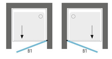 Aquatek GLASS B1 75 SPRCHOVÉ DVERE, sklo číre