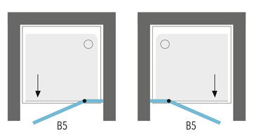 Aquatek GLASS B5 90 SPRCHOVÉ DVERE, sklo číre