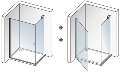 Aquatek GLASS R10 OBDĹŽNIKOVÝ SPRCHOVÝ KÚT 100x80, sklo frost