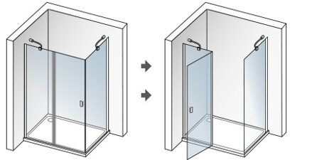 Aquatek GLASS R13 OBDĹŽNIKOVÝ SPRCHOVÝ KÚT 100x80, sklo číre