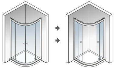 Aquatek FAMILY S4 ŠTVRŤ-KRUHOVÝ SPRCHOVÝ KÚT 90x90, sklo grapé