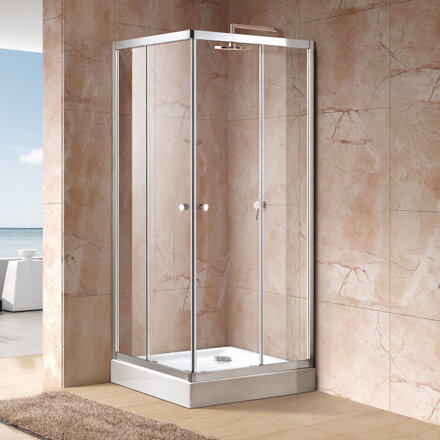 Aquatek HOLIDAY A4 ŠTVORCOVÝ SPRCHOVÝ KÚT 80x80, sklo číre