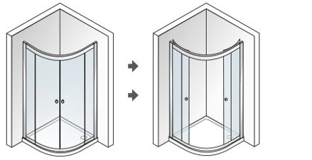 Aquatek HOLIDAY S4 ŠTVRŤ-KRUHOVÝ SPRCHOVÝ KÚT 90x90, sklo číre