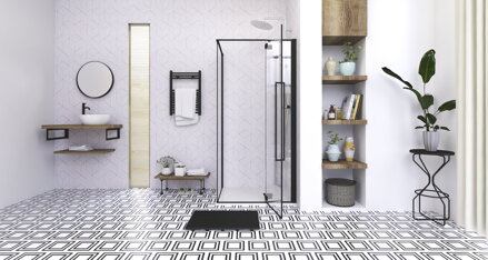 Aquatek JAGUAR R13 OBDĹŽNIKOVÝ SPRCHOVÝ KÚT 100x80, čierny, sklo číre