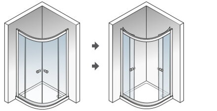 Aquatek MASTER S4 ŠTVRŤ-KRUHOVÝ SPRCHOVÝ KÚT 90x90, sklo matné