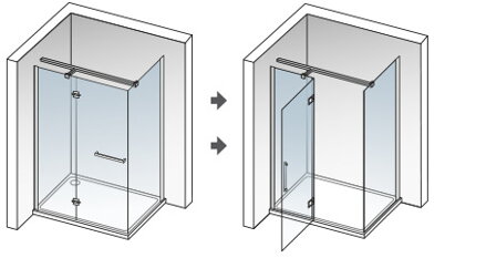 Aquatek VIP2000 R13 OBDĹŽNIKOVÝ SPRCHOVÝ KÚT 100x80, sklo číre