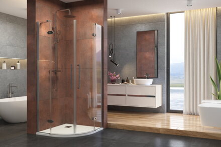 Aquatek VIP2000 S7 ŠTVRŤ-KRUHOVÝ SPRCHOVÝ KÚT 90x90, sklo číre