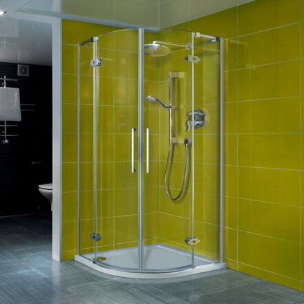 Aquatek VIP2000 S7 ŠTVRŤ-KRUHOVÝ SPRCHOVÝ KÚT 90x90, sklo číre