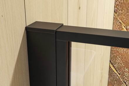 Aquatek YES BLACK B5 105 SPRCHOVÉ DVERE, čierne sklo číre