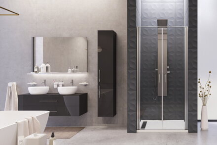 Aquatek YES B2 95 SPRCHOVÉ DVERE, chróm sklo číre