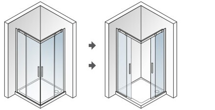 Aquatek ZEUS A4 ŠTVORCOVÝ SPRCHOVÝ KÚT 90x90, sklo číre