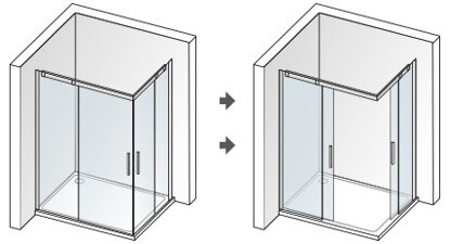 Aquatek ZEUS R14 OBDĹŽNIKOVÝ SPRCHOVÝ KÚT 100x80, sklo číre