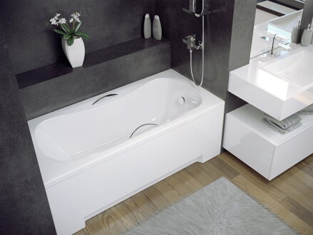 Besco ARIA PLUS 130 VAŇA OBDĹŽNIKOVÁ 130x70, biela sanitárny akrylát WAA-130-PU