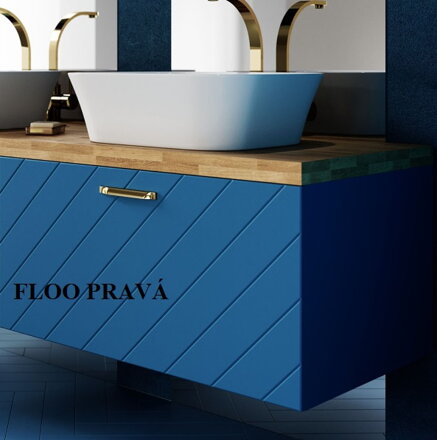 Besco FLOO SKRINKA POD UMÝVADLO 60 cm, pravá, zelená/čierna SUF-654-ZCP