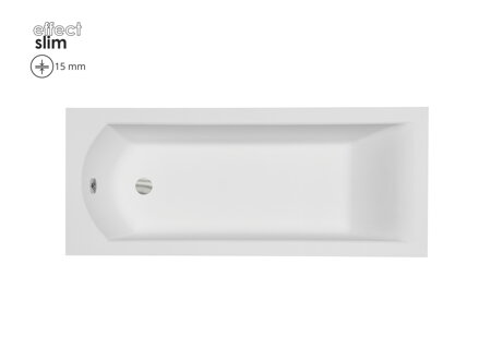 Besco SHEA SLIM 180 VAŇA OBDĹŽNIKOVÁ 180x80, biela sanitárny akrylát WAS-180-SL