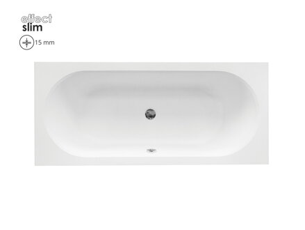 Besco VITAE SLIM 180 VAŇA OBDĹŽNIKOVÁ 180x80, biela sanitárny akrylát WAV-180-SL