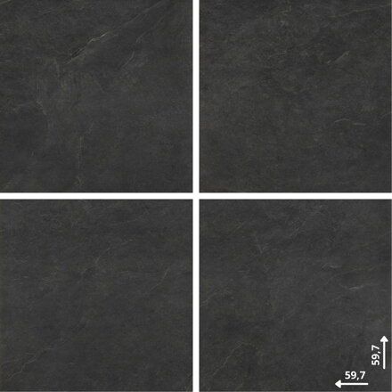 Ceramika Limone ASH BLACK STR 59,7x59,7 dlažba