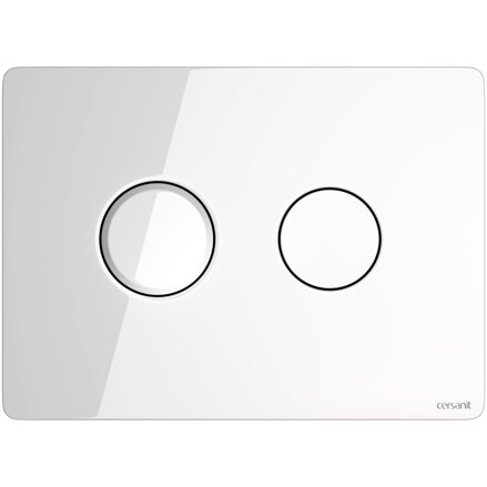 Cersanit SET WC podomietkový rám kombifix + tlačidlo pre podomietkový systém Button pnuematic, biele sklo S97-052+S97-055