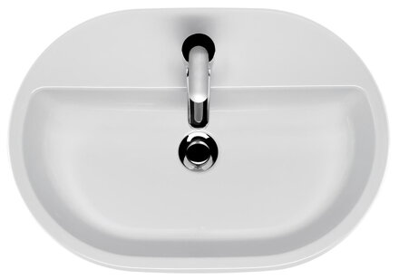 Cersanit CASPIA UMÝVADLO NA DOSKU 60 cm, biele keramické K11-0099