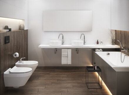 Cersanit CREA BIDET ZÁVESNÝ 35,5x33x51,5 cm, Perfect Clean, biela K114-009