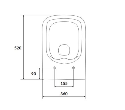 Cersanit LARGA SQUARE WC MISA ZÁVESNÁ BEZ SEDÁTKA,biela K120-004